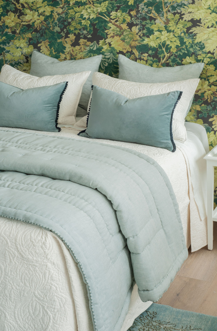 Bianca Lorenne Luchesi Duck Egg Comforter | Luxury Linen Comforter NZ image 0